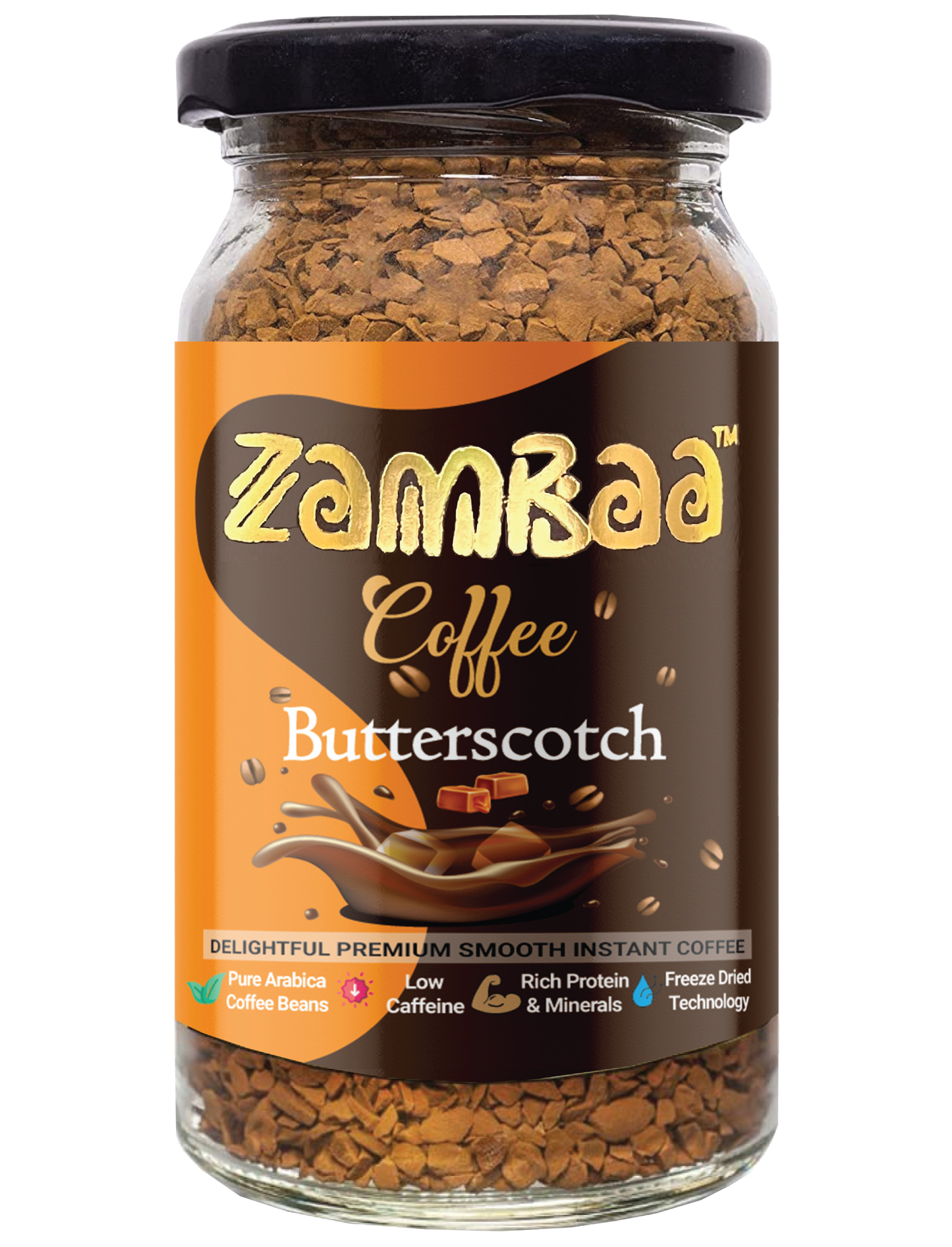 Zambaa Coffee Butterscotch Instant Coffee 50 gms