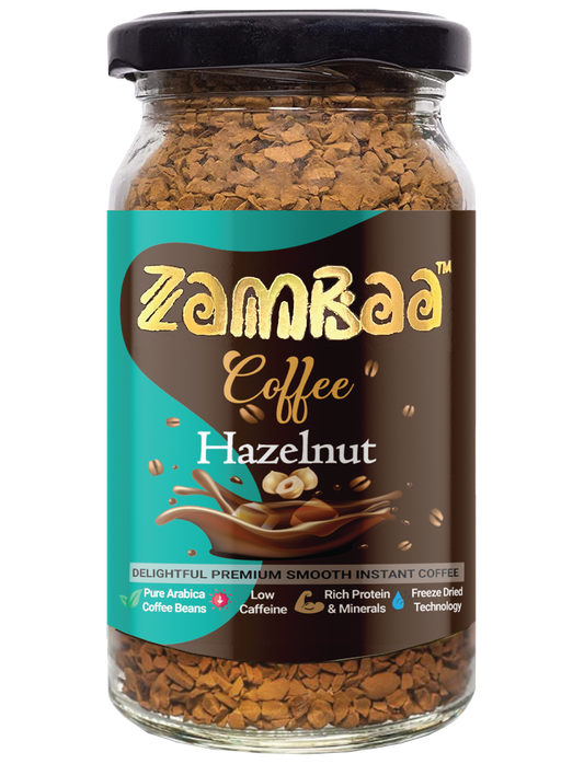 Zambaa Coffee Hazelnut Instant Coffee 50 gm